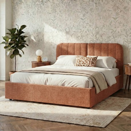 Lit coffre CALA terracotta, chambre