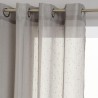 Voilage à rayures tissées 140X240cm - Gris