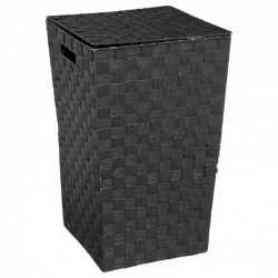Panier à linge tressé LISE - Gris anthracite