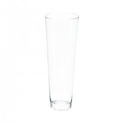 Vase conique transparent H50cm