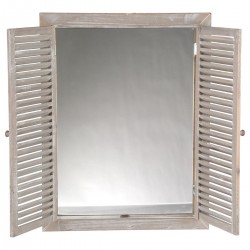 Miroir avec volets rabat 65X50cm, BLANC ORIGINEL - Sable
