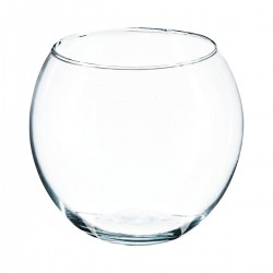 Vase boule en verre D15cm - Transparent