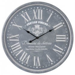 Horloge gravée D78cm - Gris