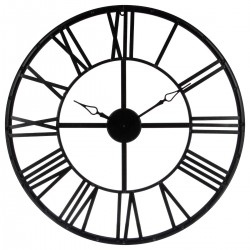 Horloge en métal D70cm VINTAGE - Noir