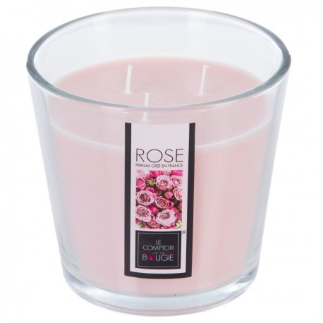 Bougie parfumée en pot 500g NINA - Rose